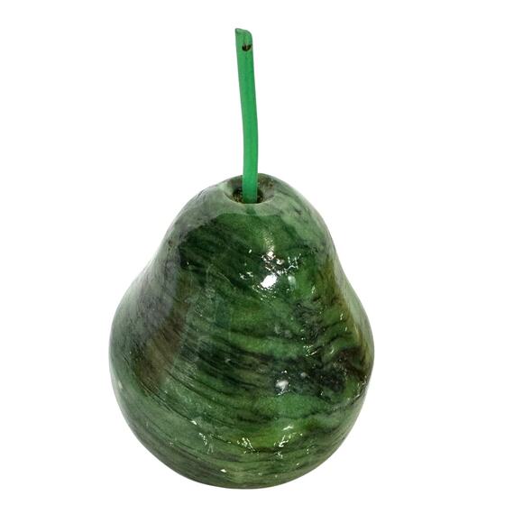 Marble Fruit Green Pear Yellow Banana Orange Peach-Set of 3 - Picture 3 of 4